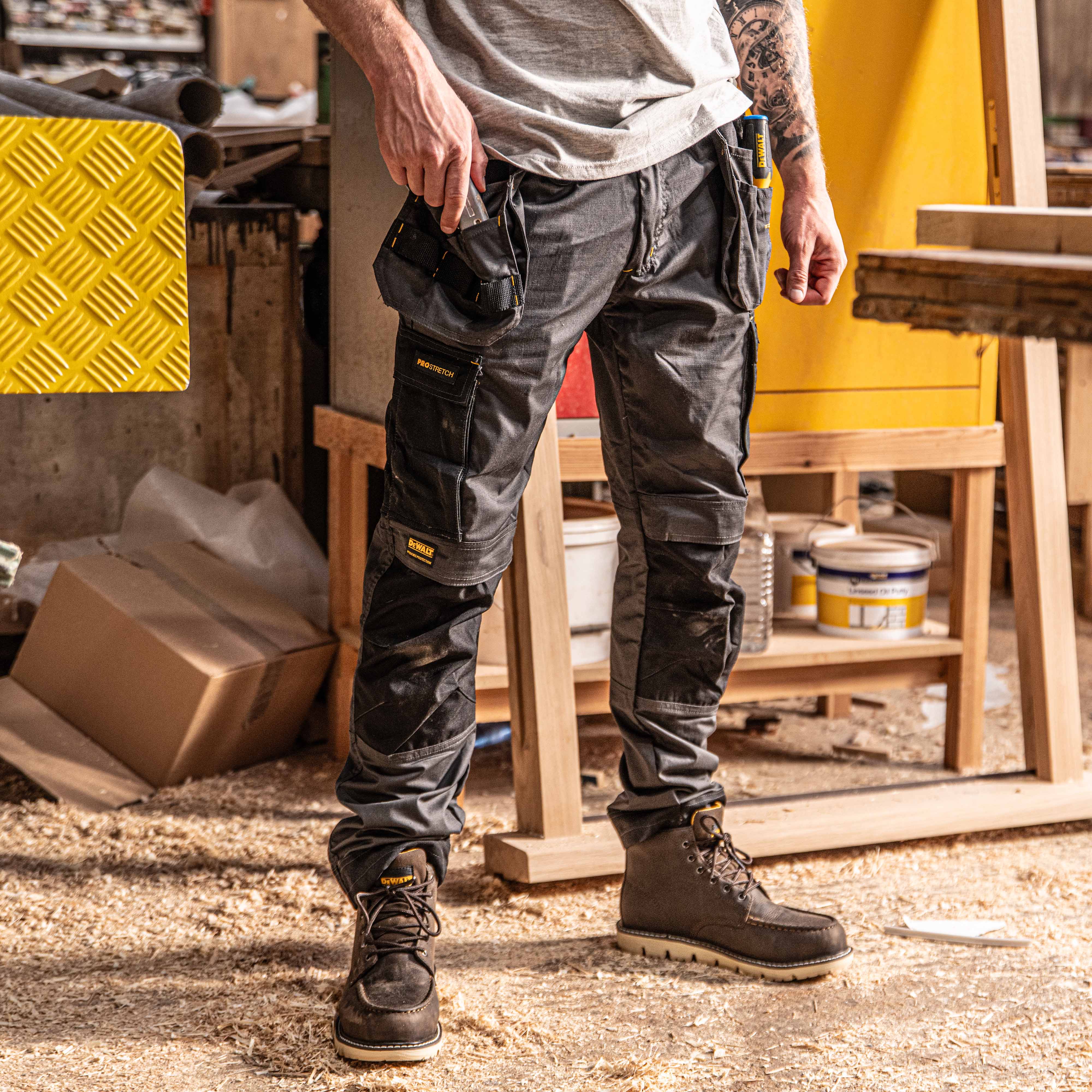 DEWALT Barstow Men's Pro-Stretch, Holster Pocket, Slim Fit Work Pants - Image 7