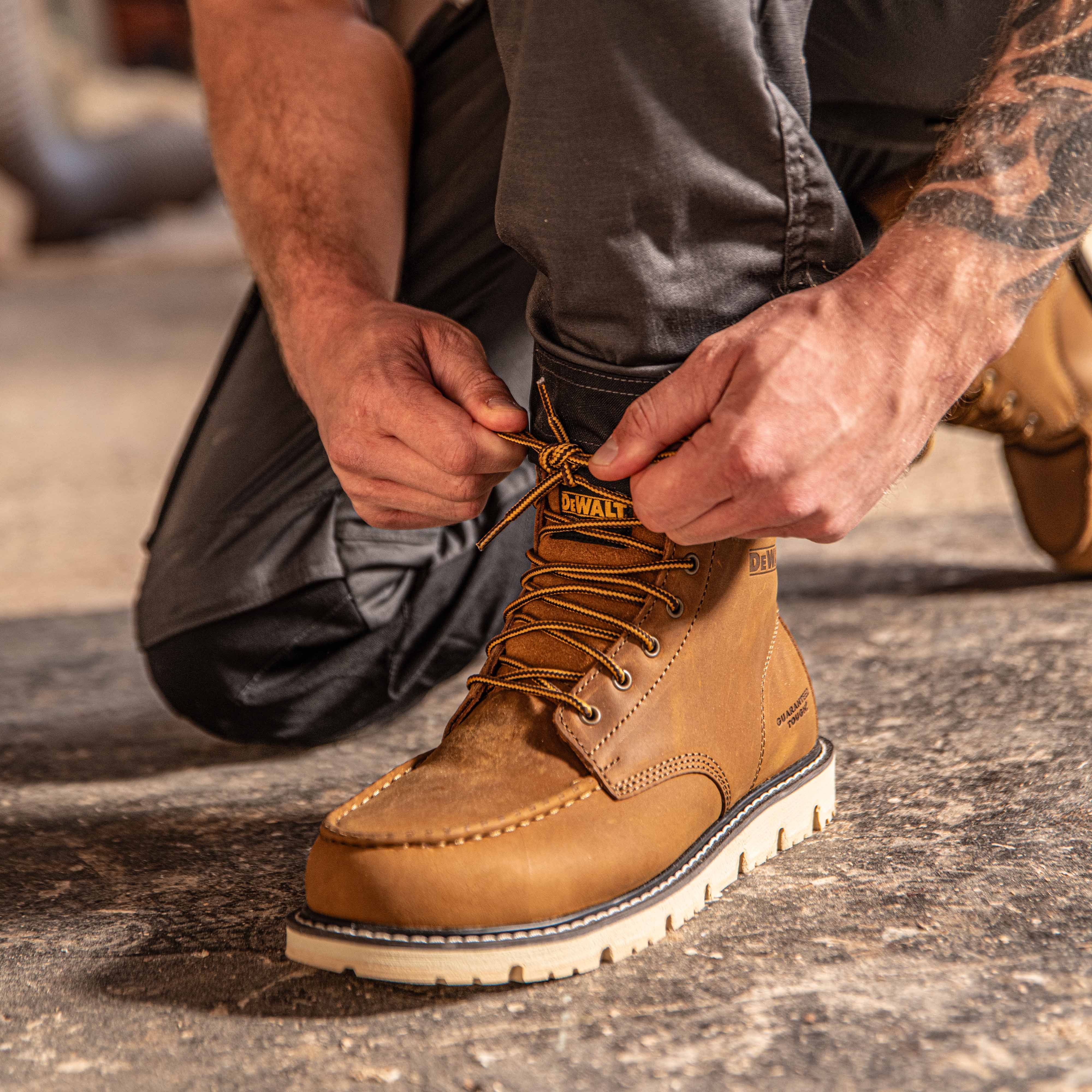 DEWALT Forge Men's Leather, Steel Safety Toe, Moc Toe Work Boot - Image 13