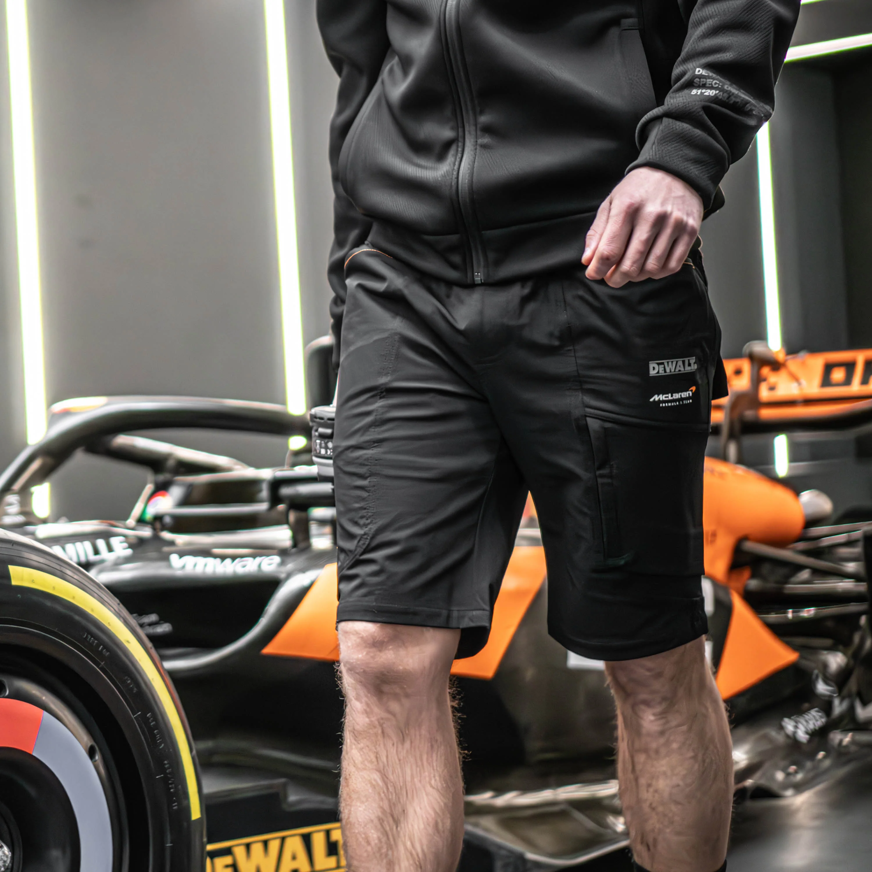 DEWALT x McLaren F1 Team Temple Men's Limited Edition Stretch, Water Resistant, Slim Fit Work Shorts - Image 5