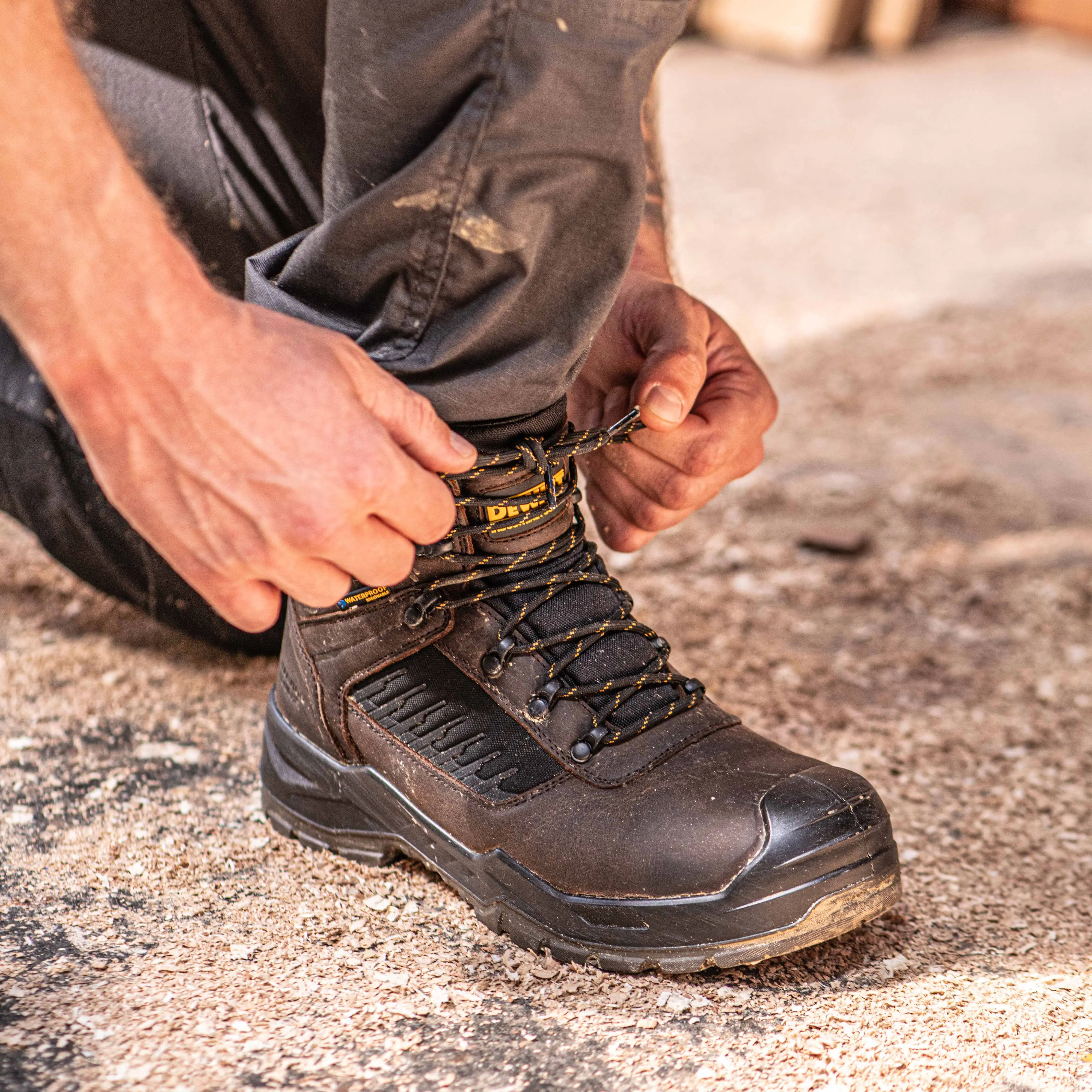 DEWALT Reynolds Men's Leather, Steel Safety Toe, Waterproof Work Boot - Image 9